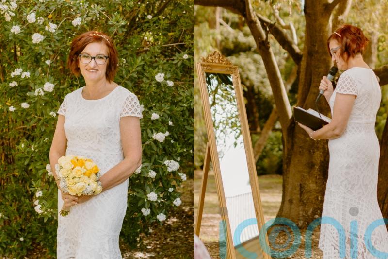 I said my vows into a full-length mirror: Mother of three marries herself after separating from partner of 20 years