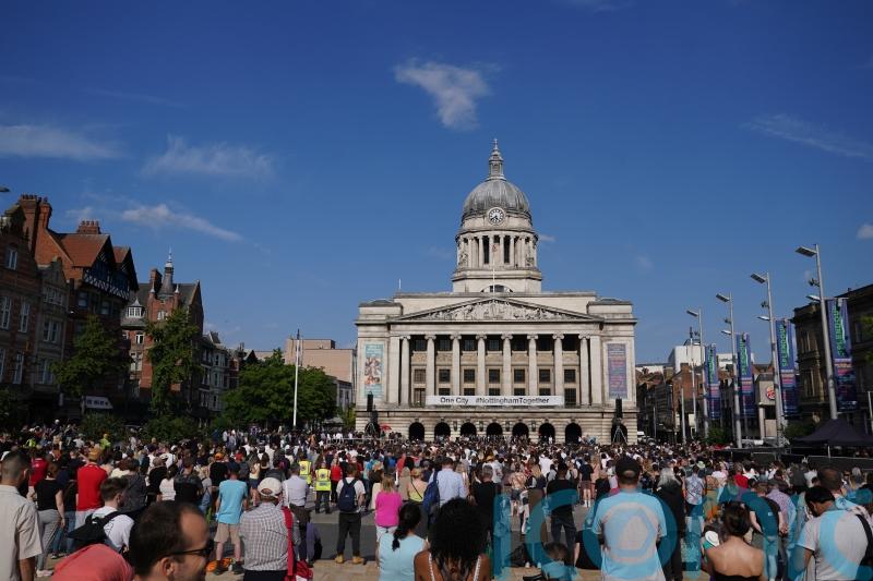 Thousands gather for city centre vigil in memory of trio killed in rampage