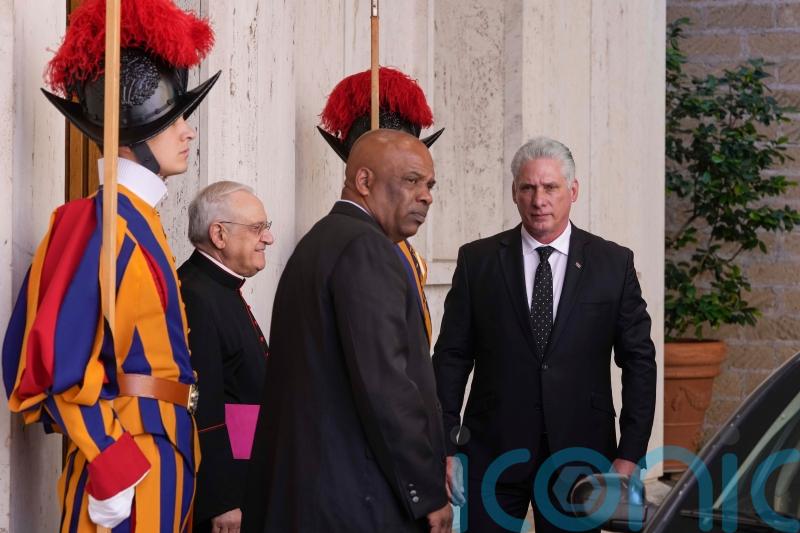 Convalescing Pope holds talks with Cuba’s president at Vatican
