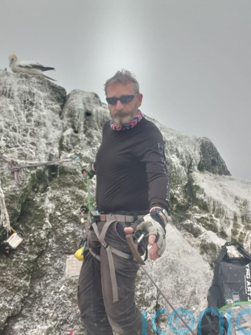 Adventurer ‘on home stretch’ in bid to beat record for longest stay on Rockall