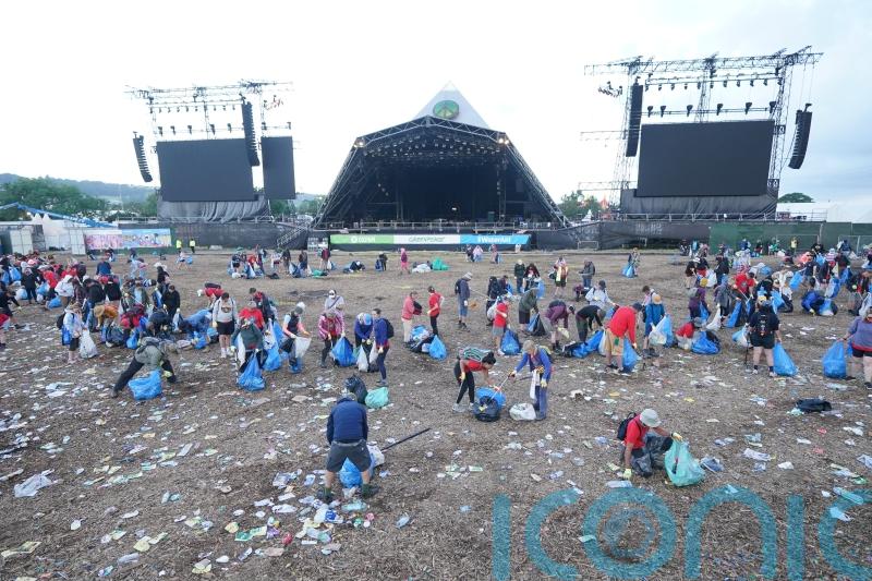 Glastonbury clean-up under way after weekend of revelry
