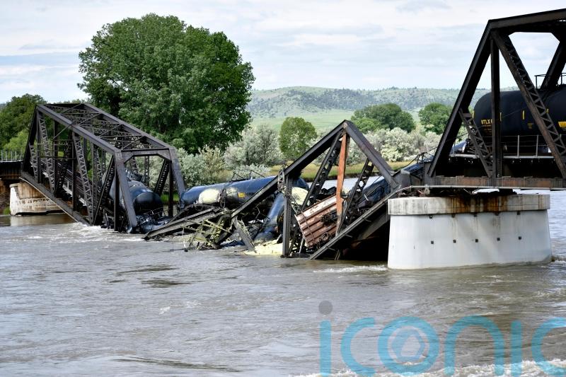 Clean-up begins after train with hazardous load falls into Yellowstone River