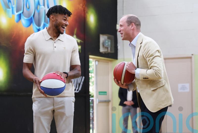 William is king of the hoops on tour to promote anti-homelessness project
