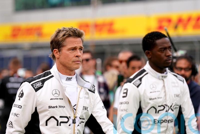 Brad Pitt suits up to film F1 blockbuster at British Grand Prix