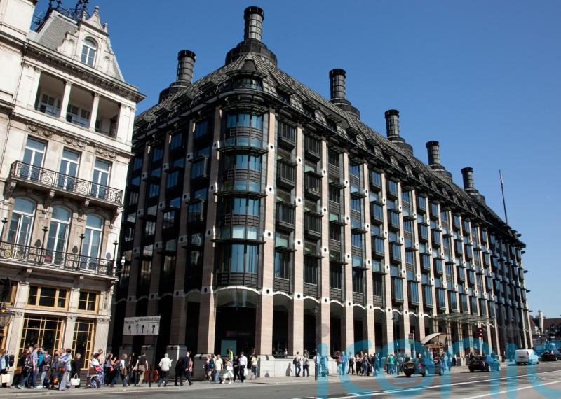 Water floods into atrium of Parliament’s Portcullis House as glass roof breaks