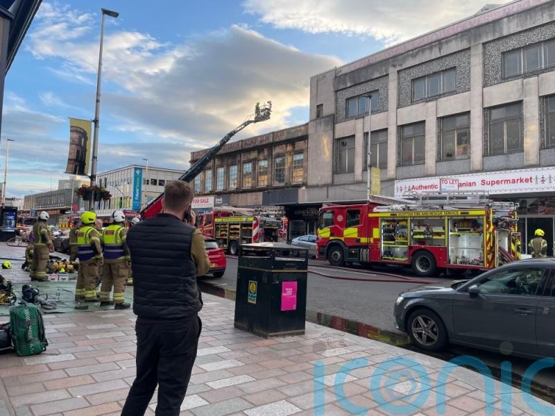 Firefighters tackle blaze in derelict building through the night
