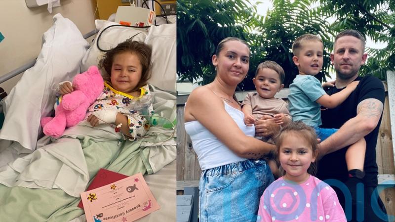 Parents of six-year-old girl thank Specsavers for saving her life after brain tumour found during routine eye test