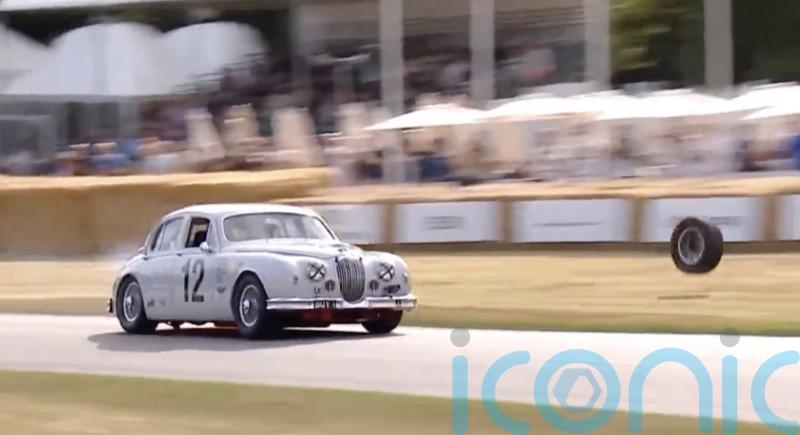 Spectators escape with minor injuries after wheel flies into crowd at Goodwood