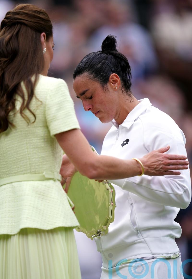 Princess of Wales consoles Wimbledon runner-up Ons Jabeur after her defeat