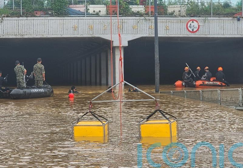 Seven bodies pulled from flooded tunnel in South Korea