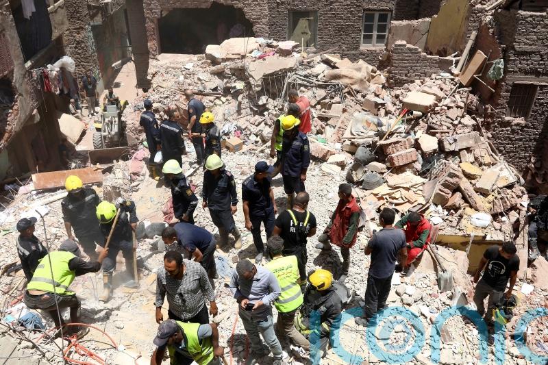 12 killed as apartment building collapses in Cairo