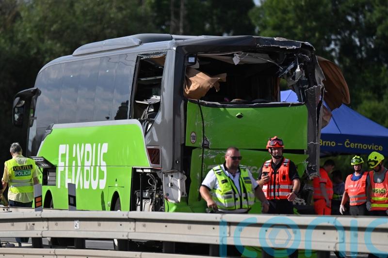 Driver killed and 76 people injured as two buses collide on Czech motorway