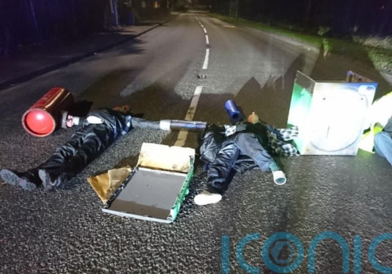 Four arrested after ‘chaining themselves to old washing machine’ at oil refinery