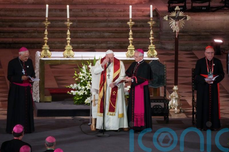 Pope Francis blasts clergy sex abuse ‘scandal’ in Portugal and meets survivors