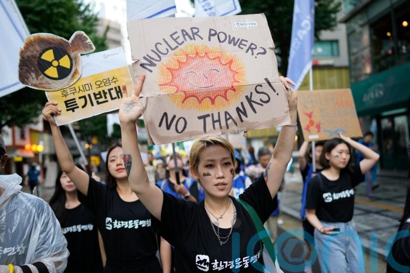 Rally in Seoul against Japanese plans to release nuclear wastewater into sea