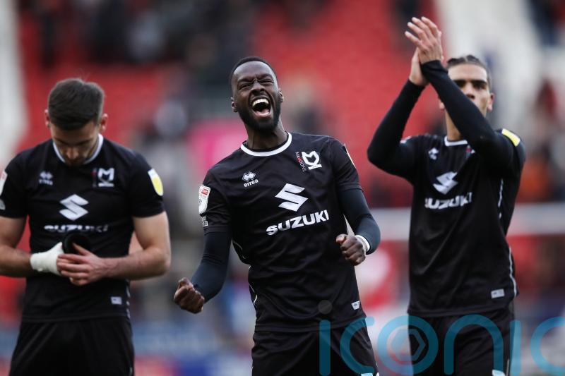 Mo Eisa’s first-half header enough as MK Dons edge Tranmere to top League Two