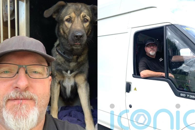 Dad swaps house for van with custom made kennel for his 6.9st dog and now makes £40K a year as a security guard
