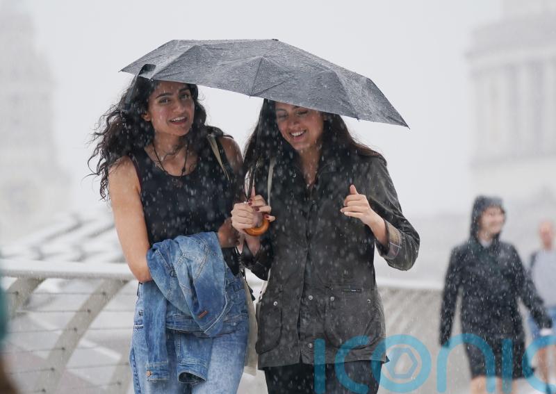 More than half a month’s rain could fall as thunderstorms sweep UK on Friday