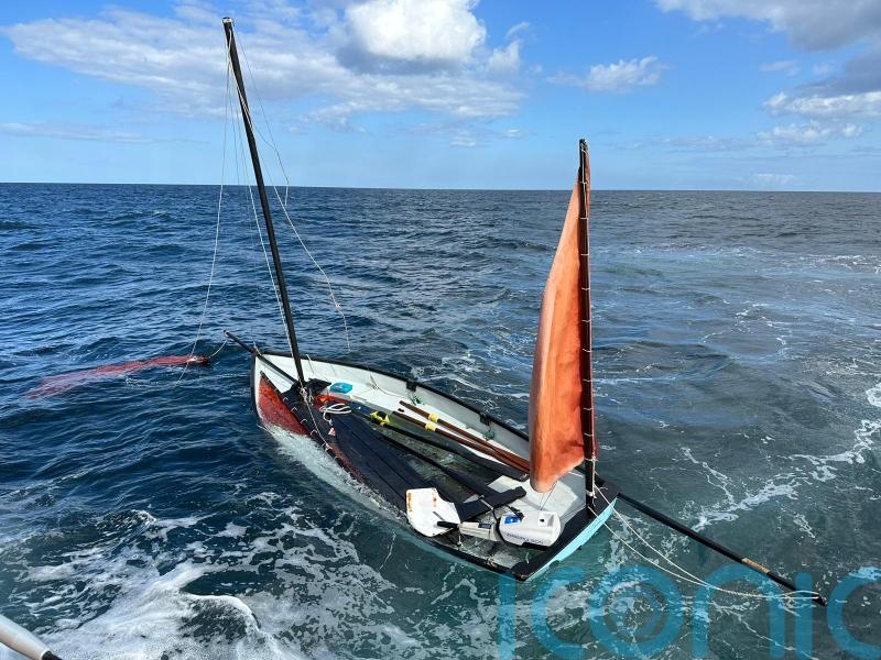 Lone yachtsman rescued after lifeboat volunteer heard muffled cries for help