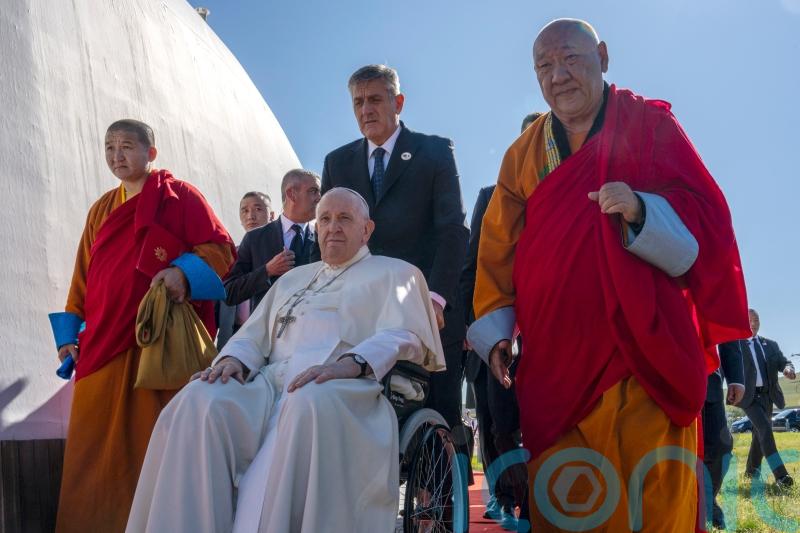 Pope joins shamans, monks and priests in Mongolia to highlight harmony in faith