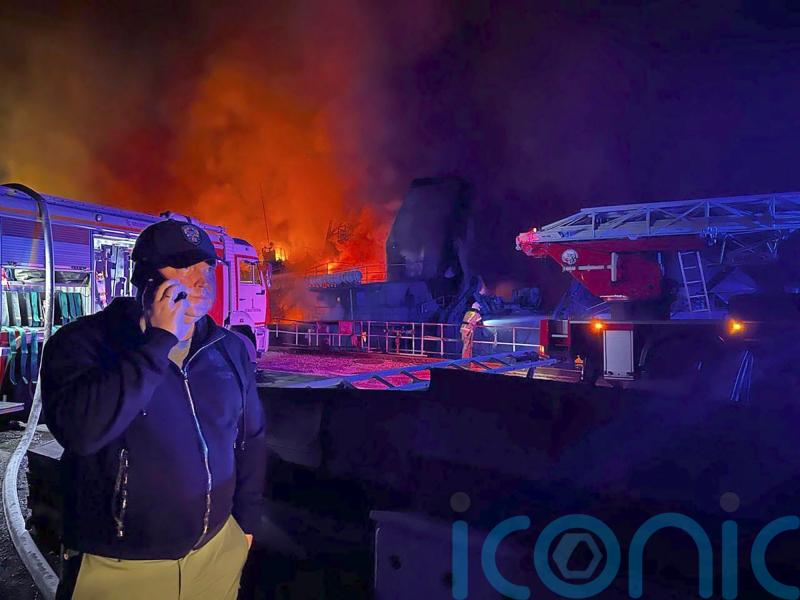 Fire at Crimea shipyard after Ukrainian attack that damaged two ships