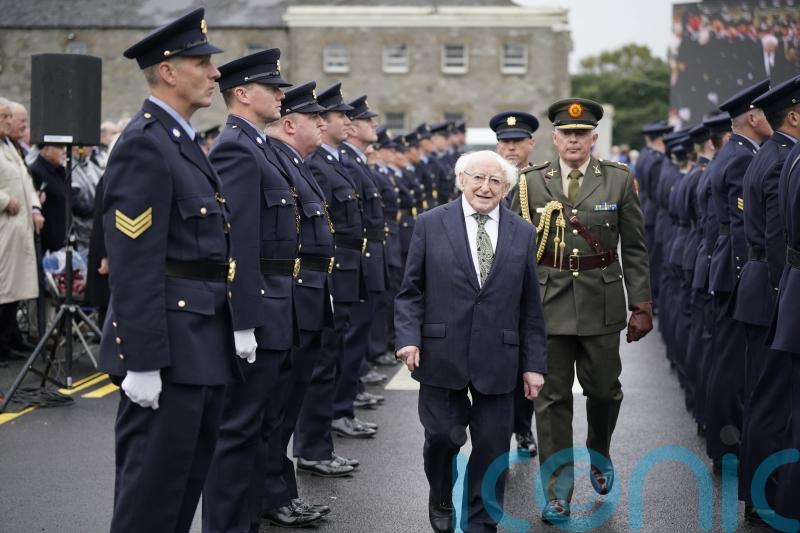 President lays wreath at rededicated monument to gardai who died in service