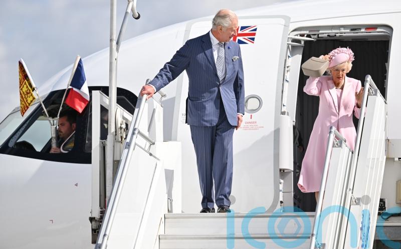 King and Queen arrive in France at start of three-day state visit