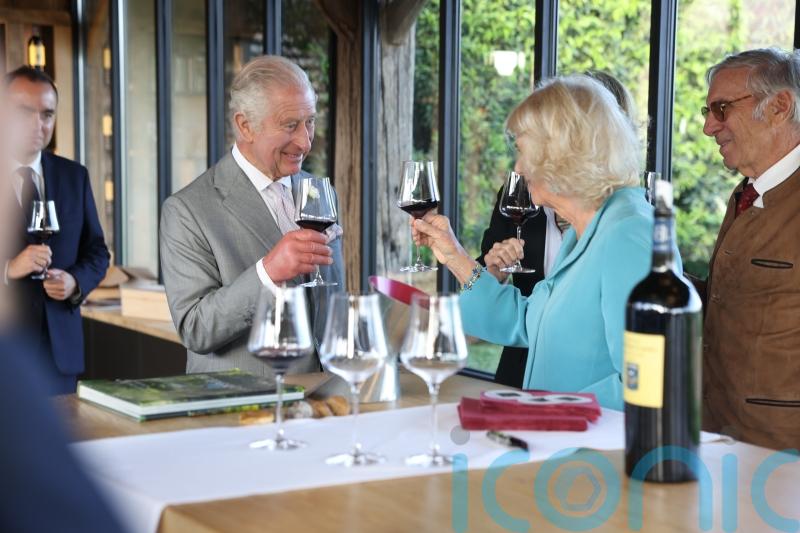 Charles and Camilla get a taste of French wine country in vineyard tour
