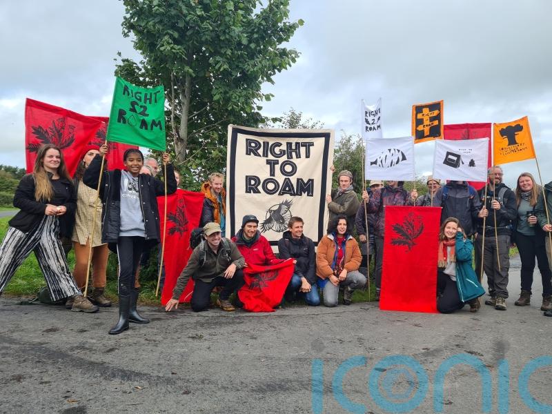 Campaigners stage mass trespass calling for more countryside access in England