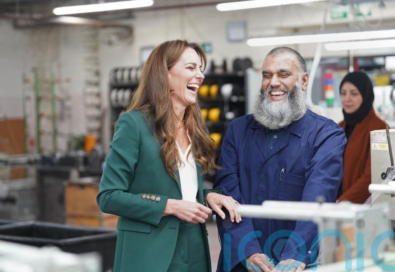 Princess of Wales tours textile mill with family connection