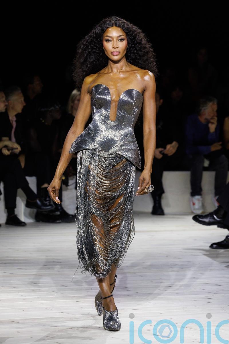 Naomi Campbell on the catwalk at Sarah Burton’s final Alexander McQueen show