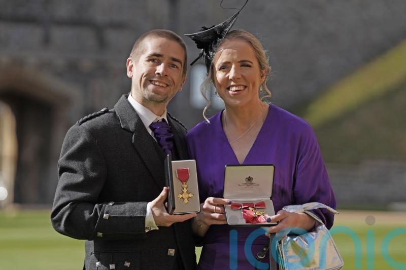 Husband and wife cyclists honoured with OBEs ‘hope to defend Paralympic titles’