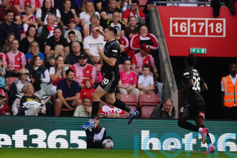 Jordan Hugill snatches Rotherham’s first away point of the season at Southampton