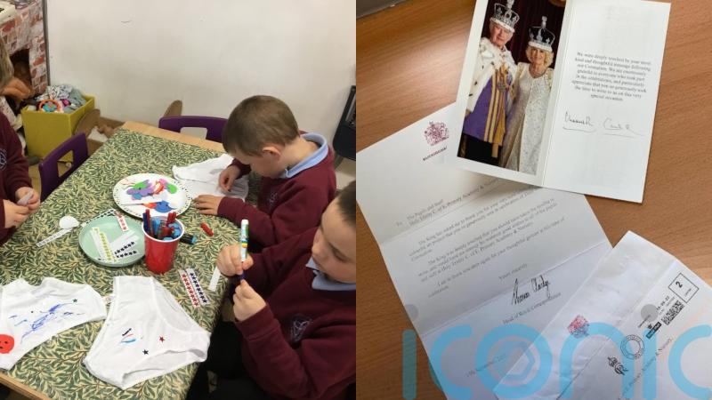 King ‘deeply touched’ by pupils who sent him pants to mark the coronation