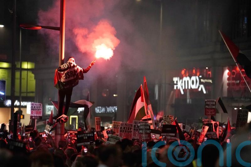 Three arrests at London protests at Israel-Gaza conflict