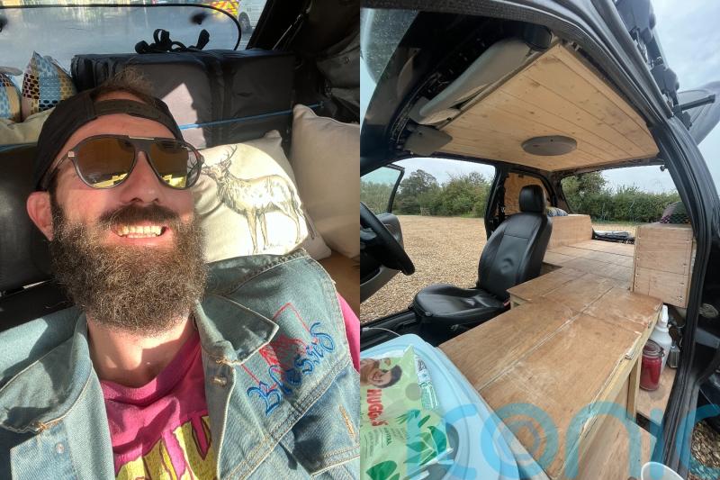 No more houses for me: Nomad moves into converted Ford Fiesta after being disgusted by ‘shoebox’ London flat