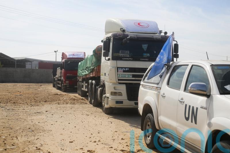 Egypt’s border crossing opens to let trickle of desperately needed aid into Gaza