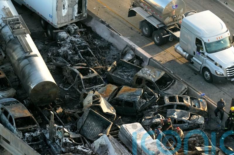 Crews clear wreckage after ‘superfog’ pile-ups leave at least seven dead