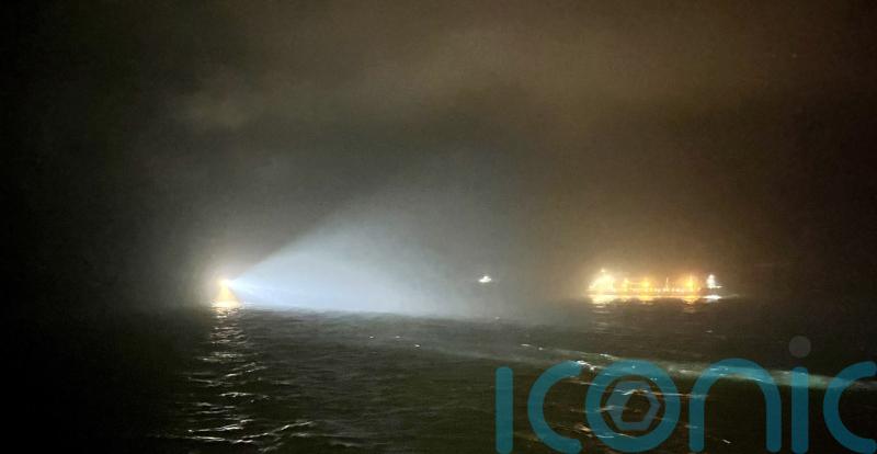 Search for four sailors missing after British cargo ship sank is called off