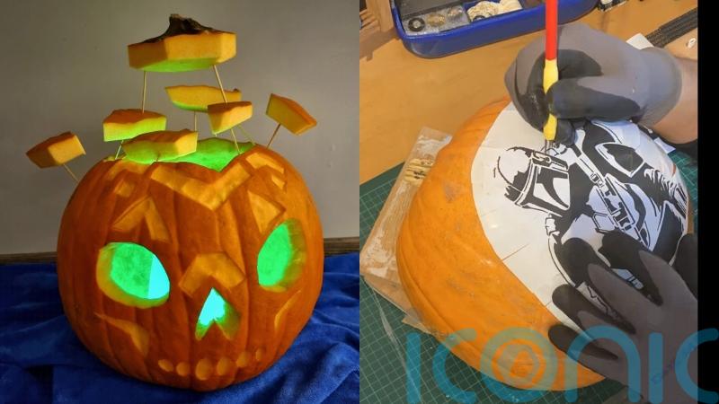 UK pumpkin carvers get creative with ‘villainous’ Halloween creations
