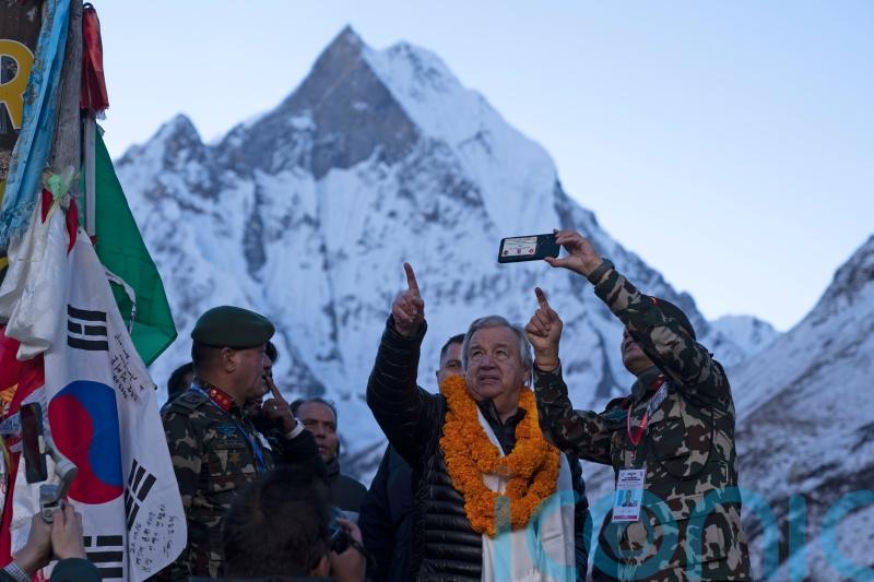 World must end fossil fuel age, says Guterres after visiting melting glaciers