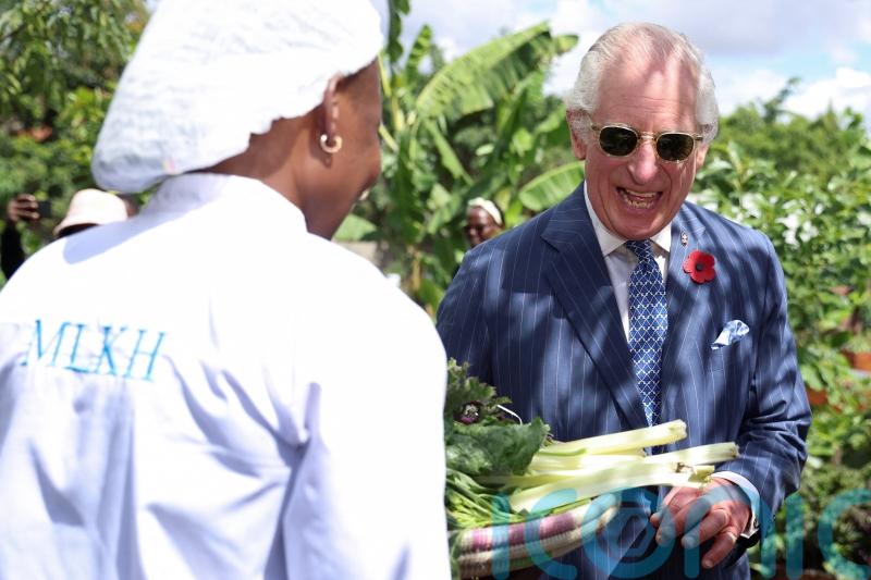King picks farm produce during state visit to Kenya