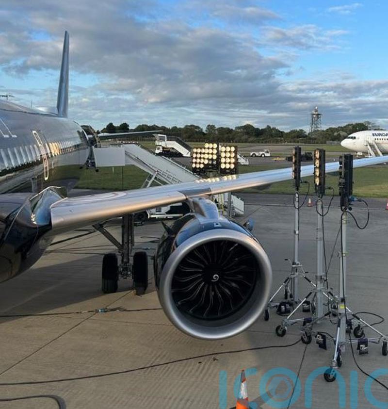 Plane took off with missing windows after damage during filming