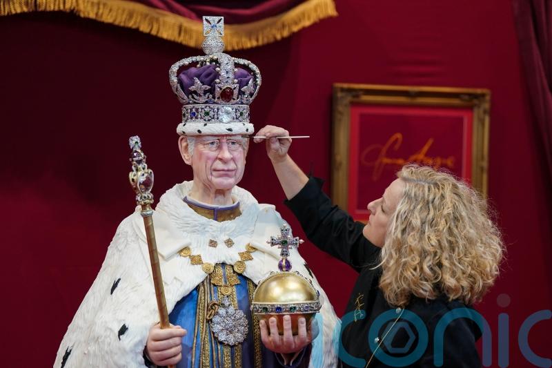 Marshmallows and 60kg of sugar paste used to make life-sized King Charles model