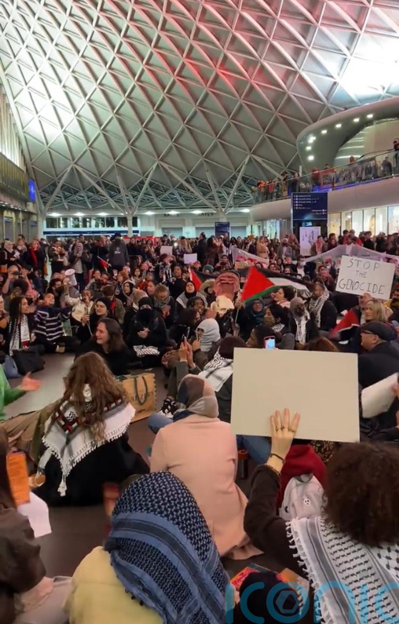 Five arrested at London King’s Cross after pro-Palestinian protest banned