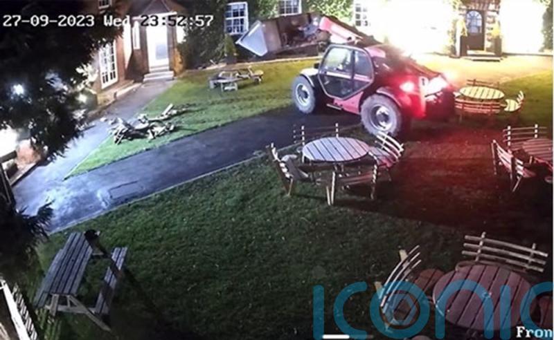 Police issue CCTV of digger attack on landmark pub