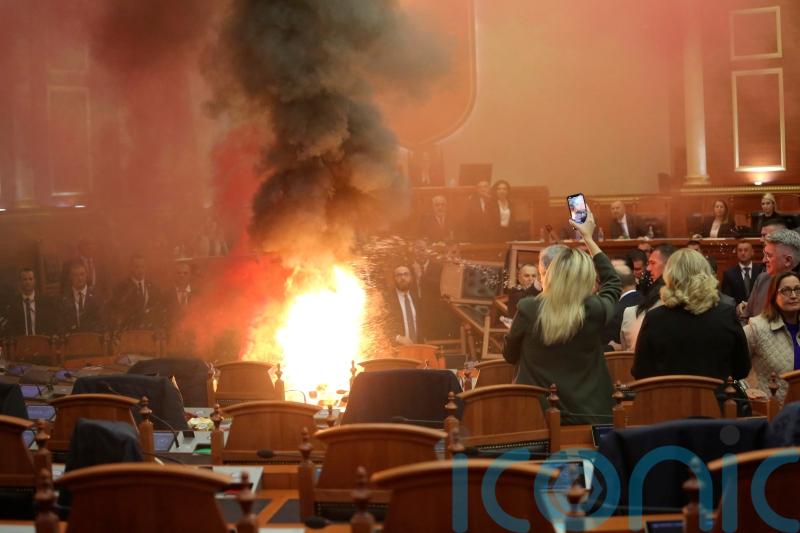 Albanian opposition disrupts parliament vote on budget