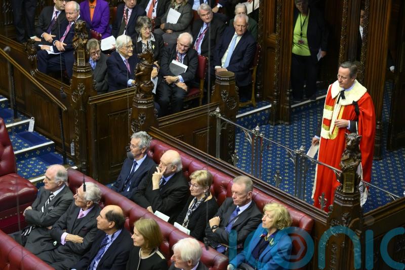 David Cameron jokes wife is ‘furious’ at his new title as he takes seat in Lords