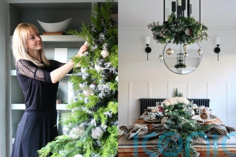 Nail varnish baubles and a foraged tree: How to festively decorate your home for free from a DIY mum who saved thousands