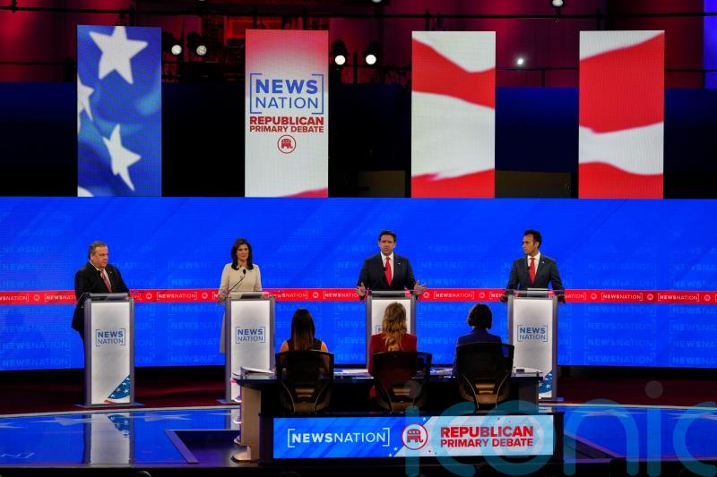 Republican debate candidates asked about Trump but Haley faces most attacks